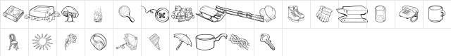 GE Grab Bag II Regular  glyph index
