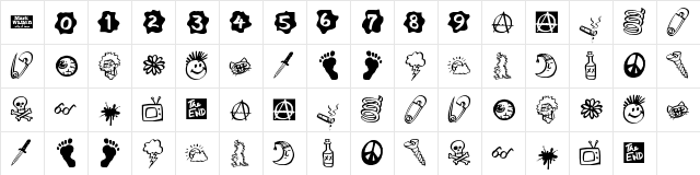 MW Ding-A-Lings Regular  glyph index