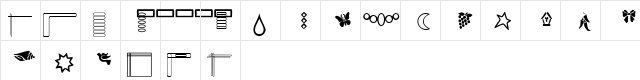 elite_bits_n_pieces Regular  glyph index