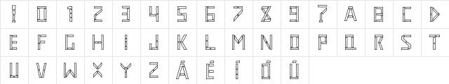 LINEA4 Linear  glyph index