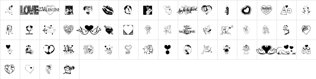 LovePoision Regular  glyph index