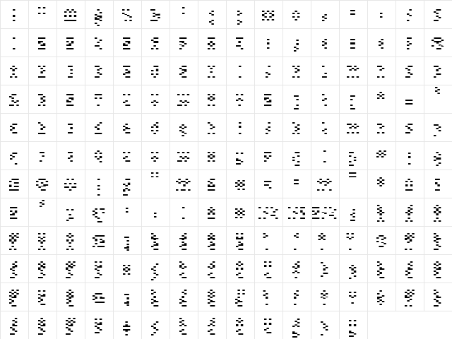 Xcreen Medium  glyph index