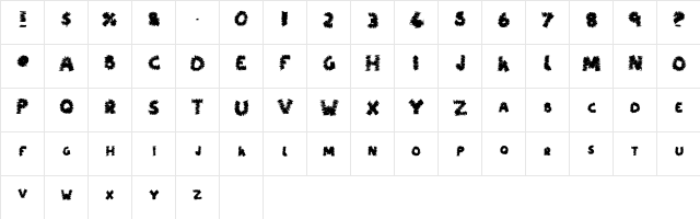 Fuzzy Monster Regular  glyph index