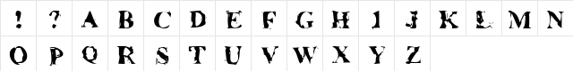Frail Limb Nursery Regular  glyph index