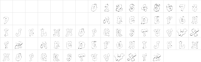 101! Smoke BillowZ Regular  glyph index