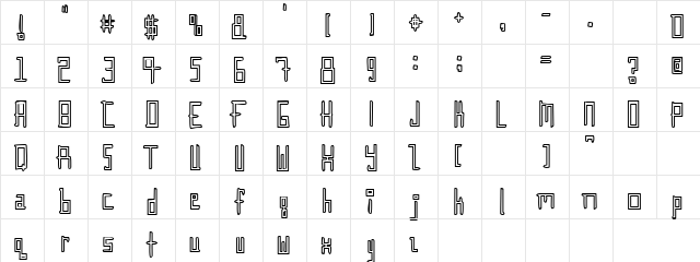 Mould Regular  glyph index