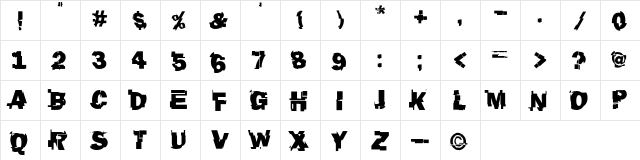 Movement Regular  glyph index