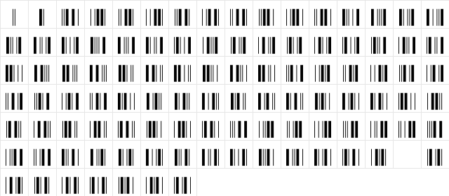 IntP12DmTt Normal  glyph index
