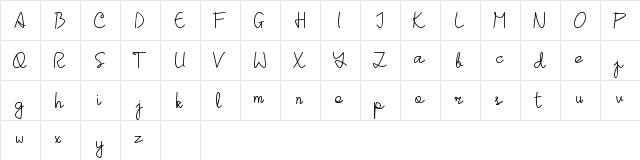 Yudistira Regular  glyph index