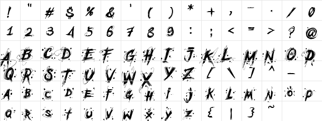 MCF Mudster Regular  glyph index