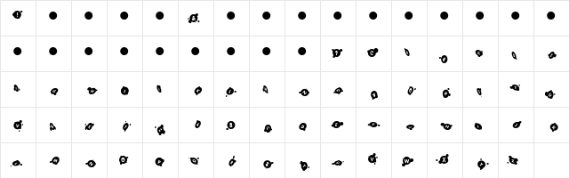 bubble Wild  glyph index