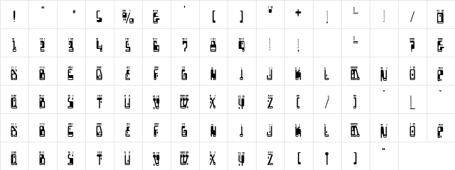 Ic Chip Regular  glyph index
