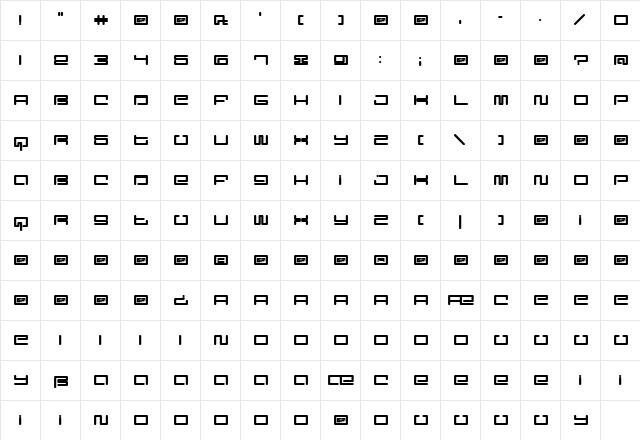 Digit Cube  glyph index