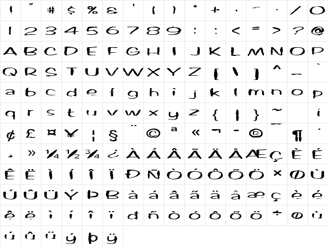FZ HAND 2 MANGLED EX Normal  glyph index