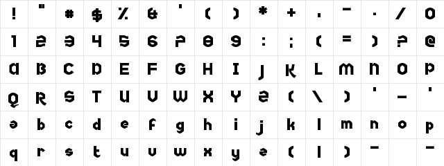 Uncopyrightable Regular  glyph index