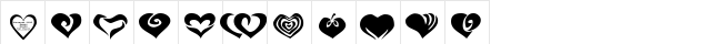 KR Valentines 2006 Two Regular  glyph index