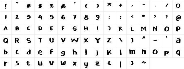 Esdegan Regular  glyph index