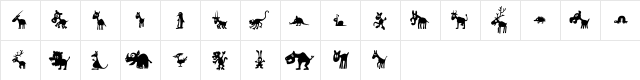 FE Win Pets 1 Regular  glyph index