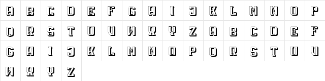 Hals Hollow Condensed Regular  glyph index