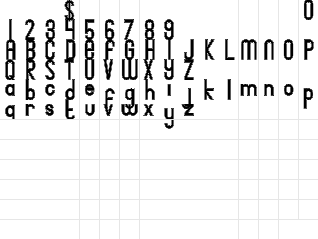 Bingke Susu DEMO Regular  glyph index