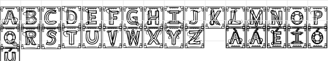 Gotico Suave Regular  glyph index