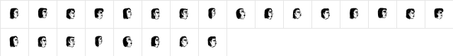 Damen 2 Regular  glyph index