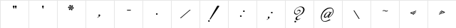 Elzevir Regular  glyph index