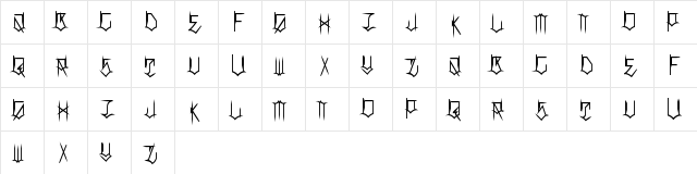 Locals Only Regular  glyph index