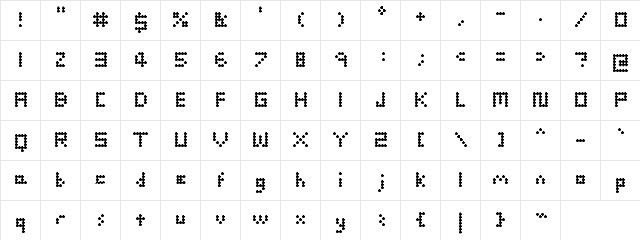Block Plus Regular  glyph index