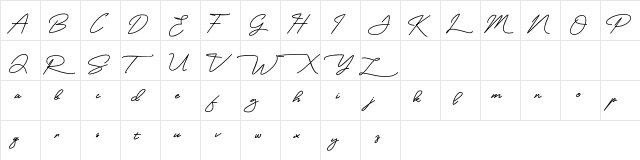 MangoSign Regular  glyph index