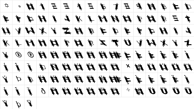 FZ UNIQUE 48 LEFTY Normal  glyph index
