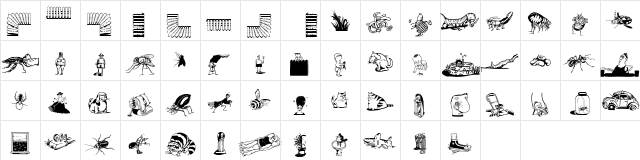 Df Backyard Beasties ITC Medium  glyph index