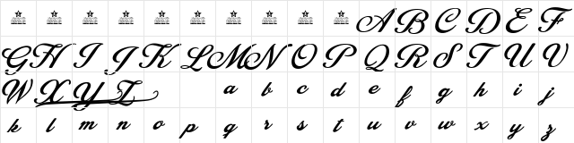 Blessed Personal Use Regular  glyph index