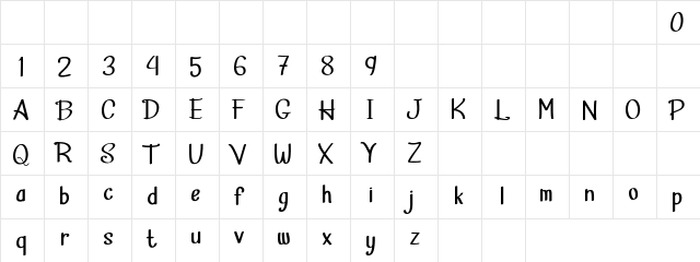 Havilah Regular  glyph index