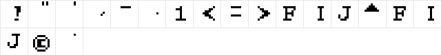 Gixgard - Solid Regular  glyph index