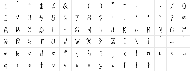 A T  & Love Regular  glyph index