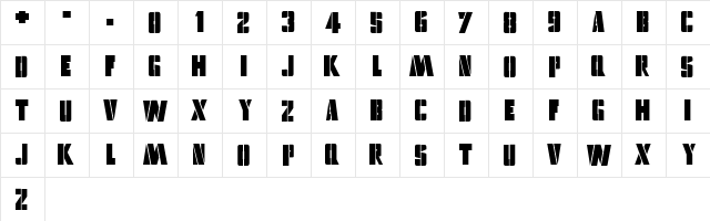 pf.animals Regular  glyph index