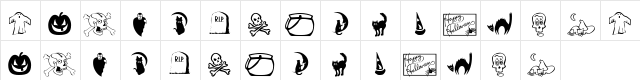 KR Boo City Regular  glyph index