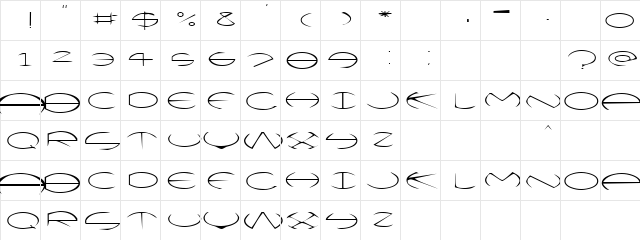 Victor Regular  glyph index