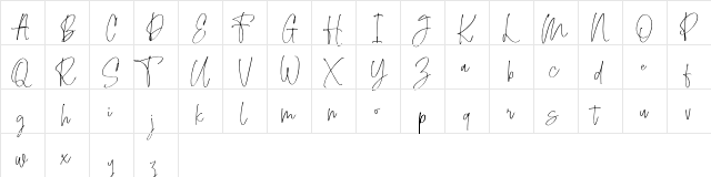 Mellenya FREE Regular  glyph index