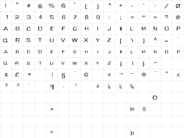 Adrielle Light  glyph index