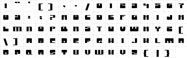 Groove Machine ExpUpright Regular  glyph index