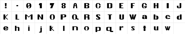 Our 8bit childhood Normal  glyph index