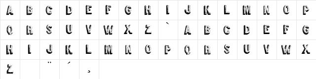 Retro sign Regular  glyph index