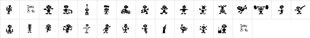 Little Big Man Regular  glyph index