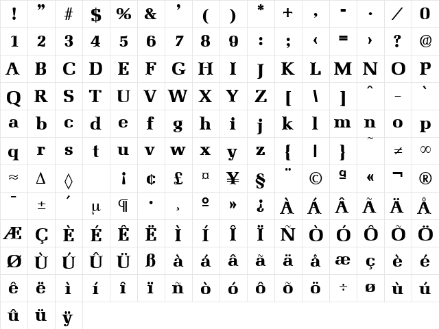Marseille-Serial-ExtraBold Regular  glyph index