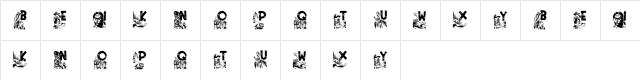 Rodeo CIES CAPS II Regular  glyph index