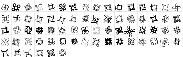 Hypnopaedia One  glyph index