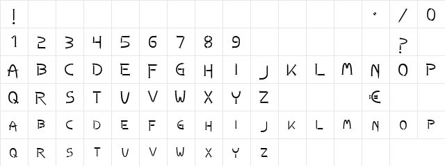Hammer Regular  glyph index