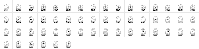 Panier de Paques Regular  glyph index